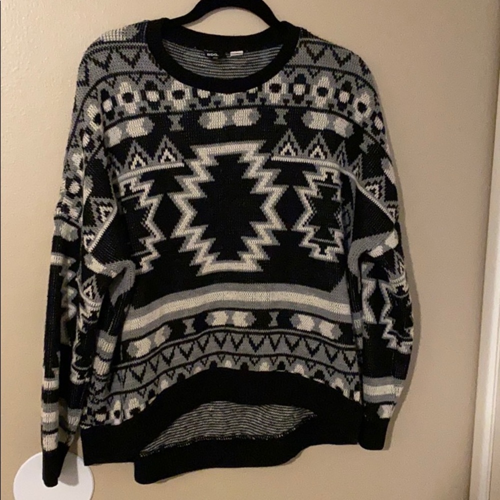 Black,white and gray sweater